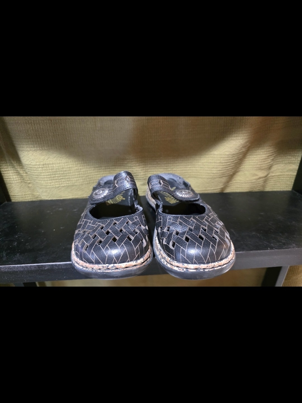 Rieker Black Woven Mary Jane Flats